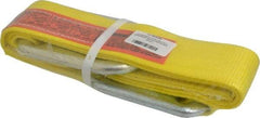 Lift-All - 8' Long x 3" Wide, 4,800 Lb Vertical Capacity, 1 Ply, Polyester Web Sling - 3,800 Lb Choker Capacity, Yellow - All Tool & Supply