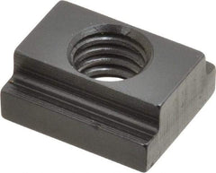 Gibraltar - 7/16-14 Tapped Through T Slot Nut - 1/2" Slot Width, 3/4 x 7/32" Base Width x Height, 7/8 x 3/8" OAL x Height - All Tool & Supply