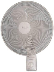 Comfort Zone - 16" Blade, 1/20 hp, 2,300 Max CFM, Single Phase Oscillating Wall Mounting Fan - 0.47 Amps, 120 Volts, 3 Speed - All Tool & Supply