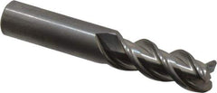 OSG - 1/2", 3 Flute, Single End, Solid Carbide, 0.06" Corner Radius End Mill - 3" OAL, 45° Helix, Right Hand Flute, 1-1/4" LOC, Right Hand Cut - All Tool & Supply