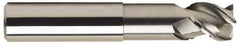 OSG - 1/4", 3 Flute, Single End, Solid Carbide, 0.06" Corner Radius End Mill - 4" OAL, 45° Helix, Right Hand Flute, 1/4" LOC, Right Hand Cut, 2-1/8" Extended Reach - All Tool & Supply