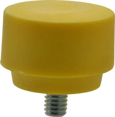 NUPLA - 1-1/2" Face Diam, Grade Extra Hard, Yellow Hammer Tip/Face - Plastic - All Tool & Supply