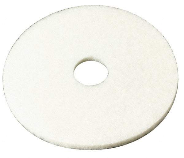 3M - Spray Buffing Pad - 18" Machine, White Pad, Polyester - All Tool & Supply