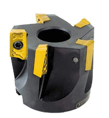 Kennametal - 2-1/2" Cut Diam, 3/4" Arbor Hole, 0.173" Max Depth of Cut, 42° Indexable Chamfer & Angle Face Mill - 5 Inserts, OD 06 Insert, Right Hand Cut, 5 Flutes, Through Coolant, Series 7745 VOD 06 - All Tool & Supply