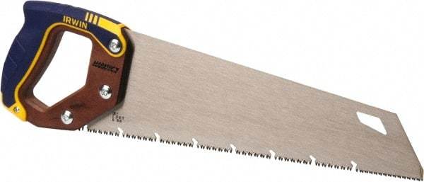 Irwin - 15" High Carbon Steel Blade Carpenter Saw - Wood Handle, ProTouch Handle over Hardwood, 18-1/2" OAL - All Tool & Supply