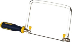 Irwin - 6-1/2" HSS Blade Coping Saw - 2-Part Polymer Handle, Triangular ProTouch, 13-3/16" OAL, 5-1/2" Throat Depth - All Tool & Supply