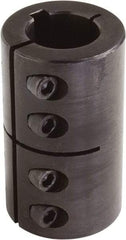 Climax Metal Products - 1-3/4" Inside x 3-1/8" Outside Diam, One Piece Split Clamping Collar with Keyway - 4-1/2" Long x 3/8" Keyway Width x 3/16" Keyway Depth - All Tool & Supply