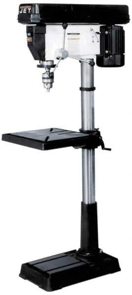 Jet - 20" Swing, Step Pulley Drill Press - 12 Speed, 1-1/2 hp, Single Phase - All Tool & Supply