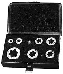 Cle-Line - 1/4-20 to 1-14 UNC, UNF, Hex Die Set - 20 Piece Set, Comes with Metal Case - Exact Industrial Supply