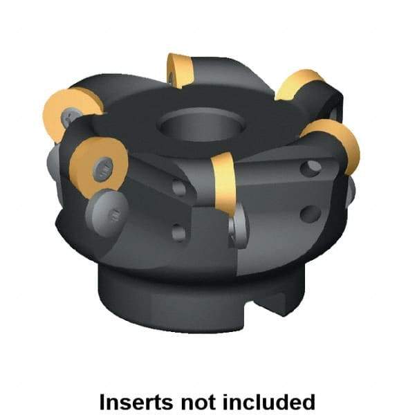 Kennametal - 1.37" Cut Diam, 0.315" Max Depth, 3/4" Arbor Hole, 4 Inserts, RDHX 16... Insert Style, Indexable Copy Face Mill - KDM200 Cutter Style, 1.97" High, Series KDM - All Tool & Supply