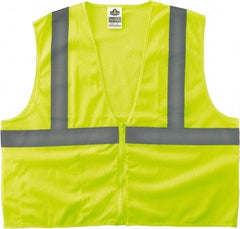 Ergodyne - Size 4X/5XL High Visibility Lime Mesh General Purpose Vest - 58 to 64" Chest, ANSI/ISEA 107, Zipper Closure, 1 Pocket, Polyester - All Tool & Supply