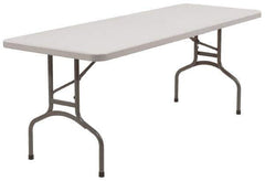 NPS - 72" Long x 30" Wide x 29-1/2" High, Lightweight Folding Table - Light Gray - All Tool & Supply