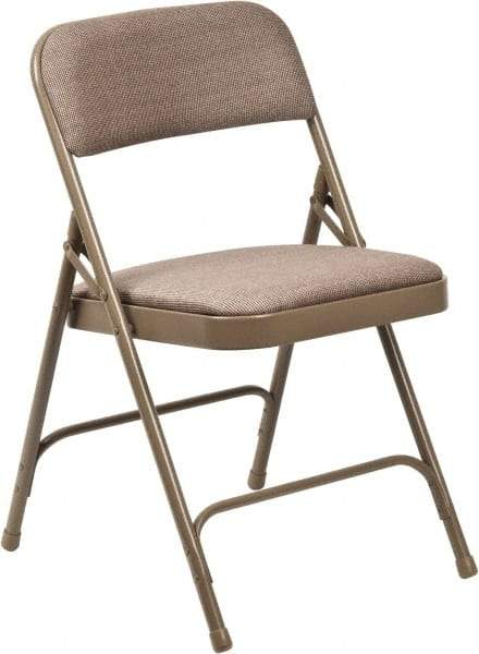 NPS - 15-3/4" Wide x 16" Deep x 29-1/2" High, Steel Folding Chair with Fabric Padded Seat - Beige - All Tool & Supply