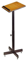 Oklahoma Sound - Medium Oak Portable Lectern - 16" Deep x 20" Wide x 30-44" High - All Tool & Supply