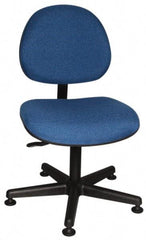 Bevco - Adjustable Chair - 18" Wide x 18" Deep, Olefin Seat, Blue - All Tool & Supply