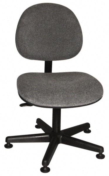 Bevco - Adjustable Chair - 18" Wide x 18" Deep, Olefin Seat, Gray - All Tool & Supply