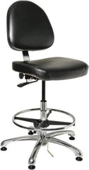 Bevco - Swivel Stool - 20" Wide x 18" Deep, Vinyl Seat, Black - All Tool & Supply