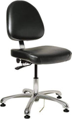 Bevco - ESD Swivel Chair - 20" Wide x 18" Deep, Vinyl Seat, Black - All Tool & Supply