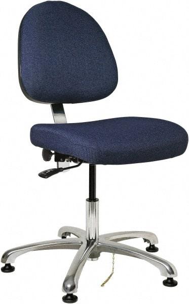 Bevco - ESD Swivel Chair - 20" Wide x 18" Deep, Fabric Mesh Seat, Navy - All Tool & Supply