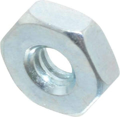 Value Collection - #6-32 UNC Steel Right Hand Hex Nut - 5/16" Across Flats, 7/64" High, Zinc-Plated Finish - All Tool & Supply