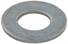 Value Collection - #6 Screw, Grade 2 Steel SAE Flat Washer - 0.151" ID x 0.394" OD, 0.067" Thick, Zinc-Plated Finish - All Tool & Supply