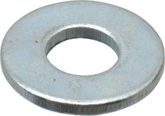 Value Collection - #8 Screw, Grade 2 Steel SAE Flat Washer - 0.183" ID x 0.45" OD, 0.067" Thick, Zinc-Plated Finish - All Tool & Supply