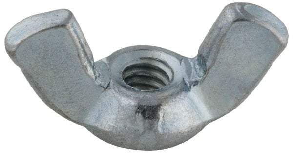 Value Collection - #8-32 UNC, Steel Standard Wing Nut - Grade 2, 0.91" Wing Span, 0.47" Wing Span - All Tool & Supply