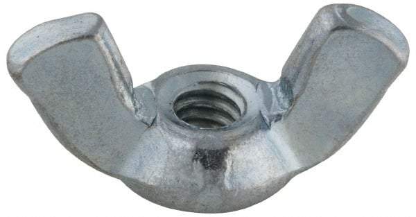 Value Collection - #6-32 UNC, Steel Standard Wing Nut - Grade 2, 0.72" Wing Span, 0.41" Wing Span - All Tool & Supply