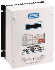 Leeson - Three Phase, 200-240 Volt, 7-1/2 hp, Frequency Drive, Inverter & Speed Control - 10.26" Wide x 8.35" Deep x 11-3/4" High, NEMA 4/12 - All Tool & Supply