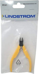 Lindstrom Tool - 4-1/4" OAL, 0.049" Capacity, Full-Flush Diagonal Cutter - 3/8" Jaw Length, Tapered Head, Plastic Ergonomic Handle - All Tool & Supply