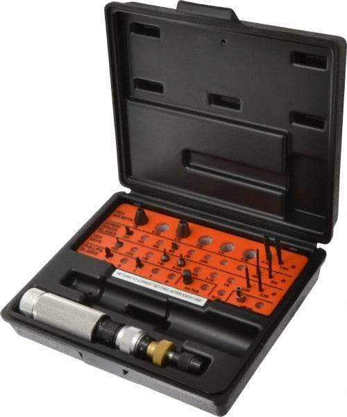 Apex - 18 Piece, 2 to 6-1/4 In/Lb, Torque Limiting Screwdriver Kit - 1/4" Drive, 20 In/oz Graduation - All Tool & Supply