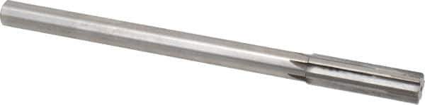 Made in USA - 0.634" Carbide-Tipped 6 Flute Chucking Reamer - Straight Flute, 9/16" Straight Shank, 2-1/4" Flute Length, 9" OAL - All Tool & Supply