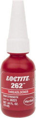 Loctite - 10 mL Bottle, Red, High Strength Liquid Threadlocker - Series 262, 24 hr Full Cure Time, Hand Tool, Heat Removal - All Tool & Supply