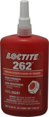 Loctite - 250 mL Bottle, Red, High Strength Liquid Threadlocker - Series 262, 24 hr Full Cure Time, Hand Tool, Heat Removal - All Tool & Supply