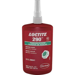 Loctite - 250 mL Bottle, Green, Medium Strength Liquid Threadlocker - Series 290, 24 hr Full Cure Time, Hand Tool, Heat Removal - All Tool & Supply