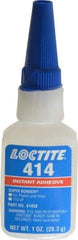 Loctite - 1 oz Bottle Clear Instant Adhesive - Series 414, 20 sec Fixture Time, 24 hr Full Cure Time, Bonds to Metal, Plastic & Rubber - All Tool & Supply