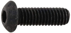 Value Collection - #10-24 UNC Hex Socket Drive, Button Screw - Alloy Steel, Black Oxide Finish, 1/2" Length Under Head - All Tool & Supply