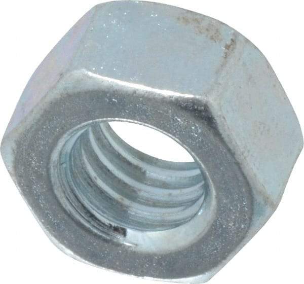 Value Collection - 5/16-18 UNC Steel Right Hand Hex Nut - 1/2" Across Flats, 17/64" High, Zinc-Plated Finish - All Tool & Supply