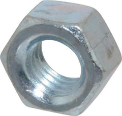 Value Collection - 7/16-14 UNC Steel Right Hand Hex Nut - 11/16" Across Flats, 3/8" High, Zinc-Plated Finish - All Tool & Supply