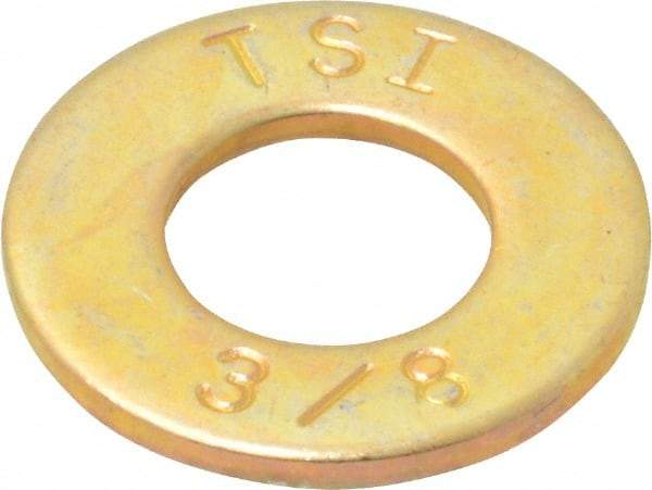 Value Collection - 3/8" Screw, Grade 8 Alloy Steel SAE Flat Washer - 13/32" ID x 13/16" OD, 1/16" Thick - All Tool & Supply