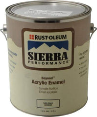 Rust-Oleum - 1 Gal Black Satin Finish Acrylic Enamel Paint - Interior/Exterior, <0 gL VOC Compliance - All Tool & Supply