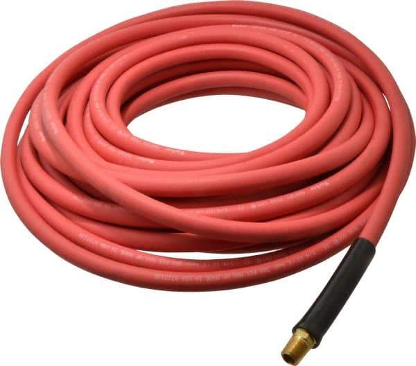 Parker - 1/4" ID x 1/2" OD 50' Long Multipurpose Air Hose - MNPT x MNPT Ends, 300 Working psi, -40 to 212°F, 1/4" Fitting, Red - All Tool & Supply