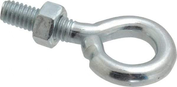 Gibraltar - 5/16-18, Zinc-Plated Finish, Steel Wire Turned Open Eye Bolt - 7/8" Thread Length, 5/8" ID x 1-1/4" OD, 1" Shank Length - All Tool & Supply