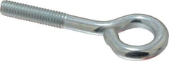 Gibraltar - 5/16-18, Zinc-Plated Finish, Steel Wire Turned Open Eye Bolt - 1-1/4" Thread Length, 5/8" ID x 1-1/4" OD, 2" Shank Length - All Tool & Supply