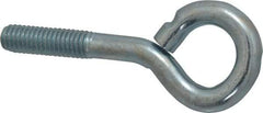 Gibraltar - 3/8-16, Zinc-Plated Finish, Steel Wire Turned Open Eye Bolt - 1-1/4" Thread Length, 3/4" ID x 1-1/2" OD, 2" Shank Length - All Tool & Supply