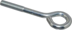 Gibraltar - 3/8-16, Zinc-Plated Finish, Steel Wire Turned Open Eye Bolt - 1-1/2" Thread Length, 3/4" ID x 1-1/2" OD, 3" Shank Length - All Tool & Supply