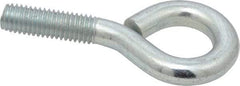 Gibraltar - 1/2-13, Zinc-Plated Finish, Steel Wire Turned Open Eye Bolt - 1-1/2" Thread Length, 1" ID x 2" OD, 2" Shank Length - All Tool & Supply