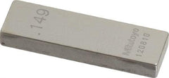 Mitutoyo - 0.149" Rectangular Steel Gage Block - Accuracy Grade AS-1, Includes Certificate of Inspection - All Tool & Supply