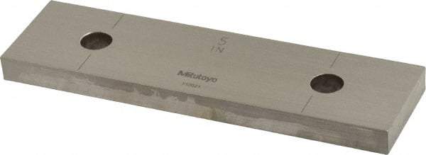 Mitutoyo - 5" Rectangular Steel Gage Block - Accuracy Grade AS-1, Includes Certificate of Inspection - All Tool & Supply