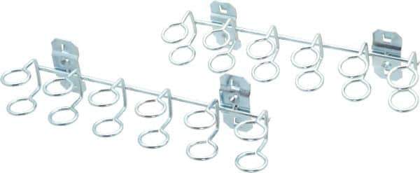 Triton - 3/4" ID, 9" Long 2 Pack, 9" Wide Multi-Ring Tool Holder 3/4" Ring ID & 1-3/4" Deep Pegboard Hooks - 1-3/4" Projection, Steel - All Tool & Supply